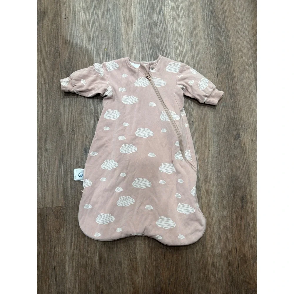 Ergobaby Swaddle Sleep Bag Pink Cloud Print Long Sleeve Zip Sleep Sack 0-6M